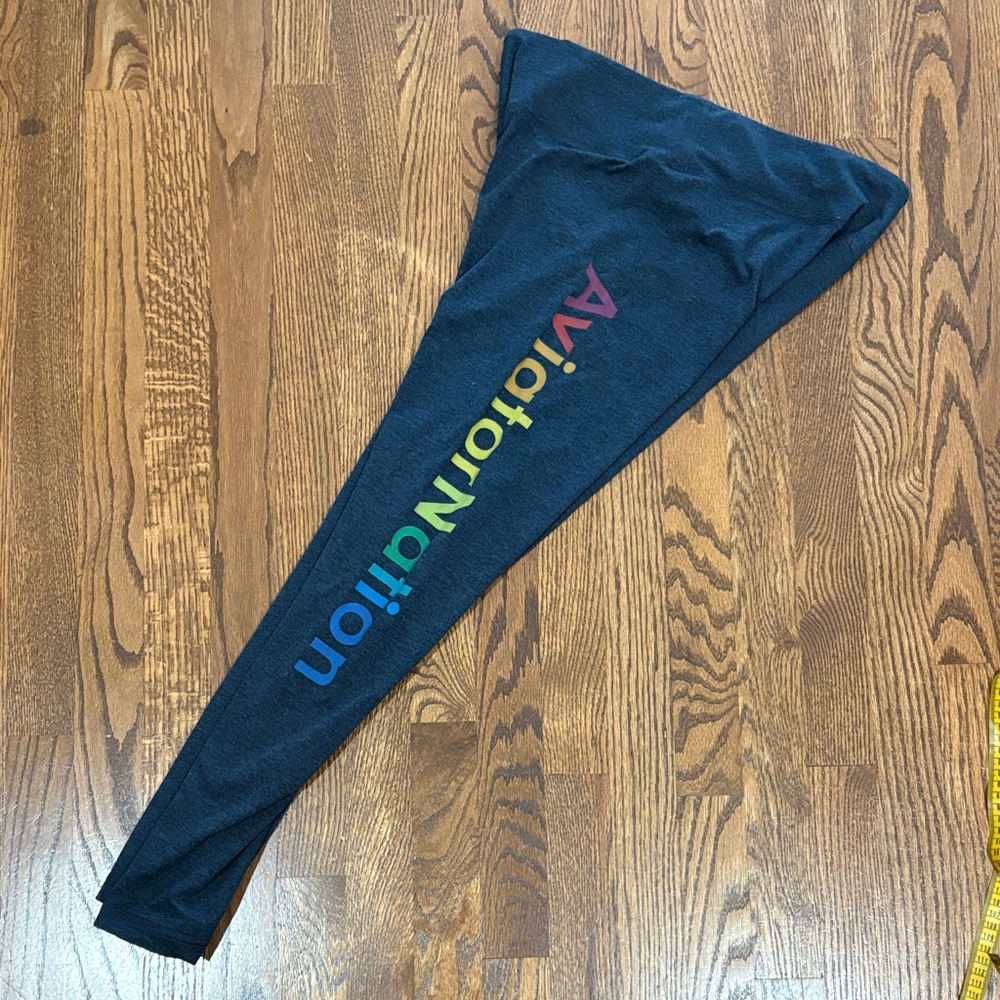 Aviator Nation Navy heather  Leggings with Multicolor Logo